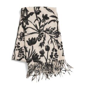 LULLA COLLECTION Ivory Printed Mid Weight Scarf